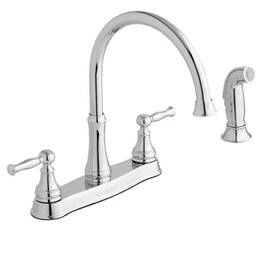 Glacier Bay 726084085619 Fairway Double-handle Standard Kitchen Faucet With Side Sprayer In Polished Chro