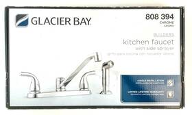 808394 Glacier Bay Chrome Finish Kitchen Faucet Set And Sprayer #808 394 - New Open Box