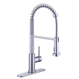 Glacier Bay 925699959399 Paulina Single-handle Spring Neck Pull Down Sprayer Kitchen Faucet In Chrome