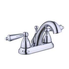 Glacier Bay 925699963877 Teapot 4 Inch Centerset Double-handle Bathroom Faucet In Polished Chrome