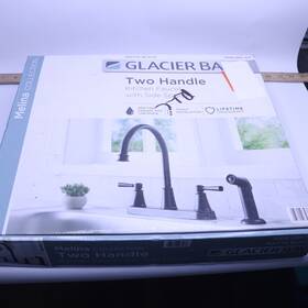 1008 Glacier Bay 925699963938 Standard Kitchen Faucet 2-handle With Side Sprayer Matte Black