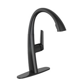 D00140o Glacier Bay Deveral Single-handle Pull Down Sprayer Kitchen Faucet In Matte Black