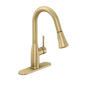 D004p Glacier Bay Garrick Single-handle Pull-down Sprayer Kitchen Faucet In Matte Gold