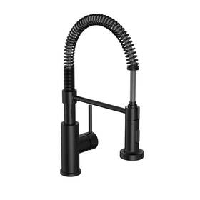 D005o Glacier Bay Cartway Single-handle Spring Non Pull-down Sprayer Kitchen Faucet In Matte Black