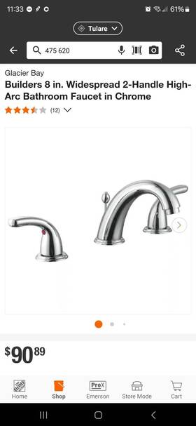 Fw0b4600cp Glacier Bay Builders 8 Inch 2-handle Low-arc Bathroom Faucet In Chrome