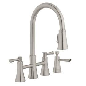 Hd67065-0108d2 Glacier Bay Pull-down Kitchen Faucet 2-handle With Soap Dispenser Stainless Steel