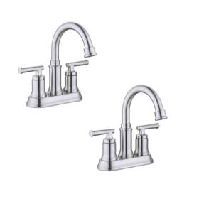 Hd67083w-6004 Glacier Bay Oswell 4 Inch Centerset Double-handle High-arc Bathroom Faucet In