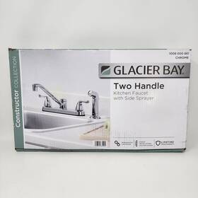 Hd67099-1b01 Glacier Bay Constructor 2-handle Kitchen Faucet Chrome With Side Sprayer