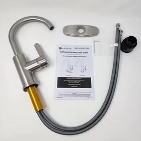 Hd67476w-0008d2 Glacier Bay Paulina Single Handle Bar Faucet In Stainless Steel Finish