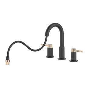 Hd67485w-609006 Glacier Bay Dorind 8 Inch Widespread Double-handle Pull Down Bathroom Faucet In Matte Black
