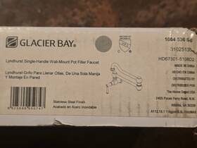 Hd67501-5108d2 Glacier Bay Lyndhurst Wall Mount Pot Filler Faucet In Stainless