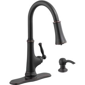Hd67536-0527h2 Glacier Bay Touchless Led Single-handle Pull-down Sprayer Kitchen Faucet With Soap Dispenser
