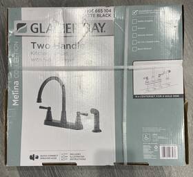 Hd67568-1210h Glacier Bay Melina Double-handle Standard Kitchen Faucet With Side Sprayer