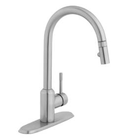 Hd67706-0008d2 Glacier Bay Axel Single-handle Pull-down Sprayer Kitchen Faucet In Stainless Steel