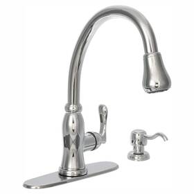 Hd67780-0001 Glacier Bay Pavilion Single-handle Pull-down Sprayer Kitchen Faucet With Soap Dispenser In