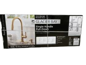 Hd67780-104409 Glacier Bay Paulina Brushed Gold 16.53 Inch Kitchen Faucet With 360 Swivel Spout