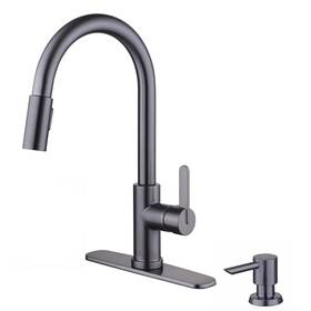 Hd67780-104707f Glacier Bay Paulina Single-handle Pull-down Sprayer Kitchen Faucet With Turbospray Fastmount