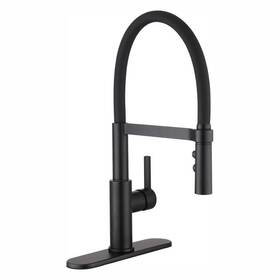 Hd67859-0010h Glacier Bay Statham Single-handle Rubber Hose Spring Neck Pull-down Sprayer Kitchen Faucet