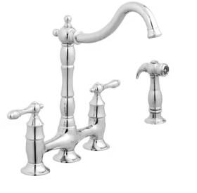 Hd852n-05501 Glacier Bay Lyndhurst 2-handle Bridge Kitchen Faucet Chrome Ob