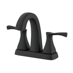 Hdqf51a1153bl Glacier Bay Centerset Bathroom Faucets 4 Inch 2-handle With Drain Kit Matte Black