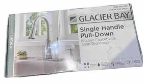 Hdqfp1b4201ss Glacier Bay Kagan Pull Down Kitchen Faucet Stainless Steel New Read