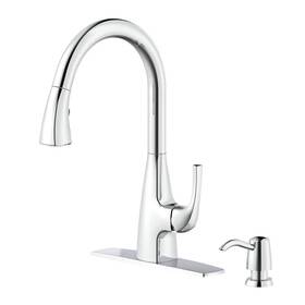 Hdqfp1b4227cp Glacier Bay Calandine Single-handle Pull-down Sprayer Kitchen Faucet In Chrome