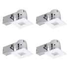 90949 Globe Electric Pack Of 4 4inch Gu10 Square Recessed Trim And Remodel Hous
