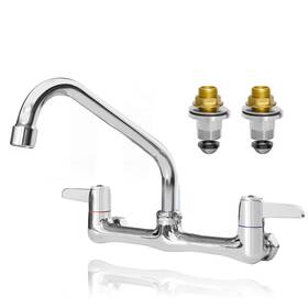 Gosifaca 717020107670 Commercial Sink Faucet Wall Mount With 8 Inch Swivel Spout Kitchen Fa