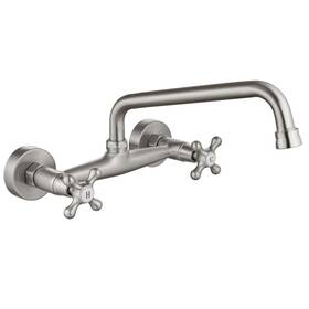 B08l7w18hh Gotonovo Wall Mount Kitchen Sink Faucet Double Cross Handle Commercial 8 Inch