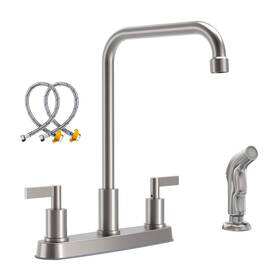 Fkr2027 Gowin Kitchen Faucet With Sprayer Brushed Nickel Sink 3 Hole Or 4 Ho