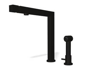 G-4866-mbk Graff Manhattan Kitchen Faucet And Side Sprayer In Matte Black