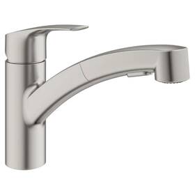 Grohe 037873904708 30 306 1 Eurosmart 1.75 Gpm Single Hole Pull Out Kitchen Faucet