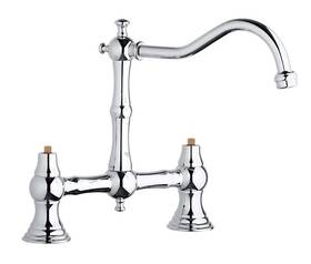 20128000 Grohe Bridgeford Kitchen Faucet Chrome 8 Inch Holes Model Brand New