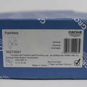 30213001 Grohe Parkfield 1h Pull-down Kitchen Faucet In Chrome New Sealed