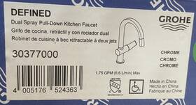 30377000 Grohe 1.75 Gpm Pull Down Kitchen Faucet - Starlight Chrome