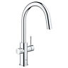 31251002 Grohe 31 251 2 Blue 2.0 1.75 Gpm 1 Hole Pull Out Kitchen Faucet Chrome