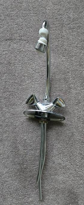 31054-k Grohe Vintage Polished Chrome Classic Bar Faucet With Two Knobs Early 1990s