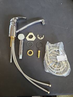 31134001 Grohe Kitchen Faucet Side Spray Polished Chrome Eurosmart T01