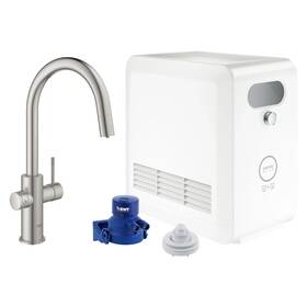 31251dc2 Grohe Blue Single-pull Down Kitchen Faucet Chilled And Sparkling Water