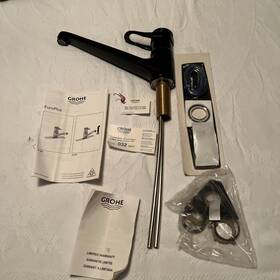 33864 Grohe Europlus Black Kitchen Faucet No Sprayer