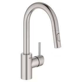 Grohe 445013081012 Concetto Single-handle Dual Spray Pull-out Sprayer Kitchen Faucet 1.75 Gpm In Su