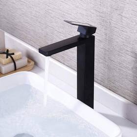9ft6 Grolta 606795604227 Matte Black Single Handle Bathroom Basin Faucet With Pop Up 7ft6 Inch X