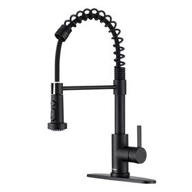 Guukar 193499735758 Faucet For Kitchen Sink Black With Pull Down Sprayer Modern