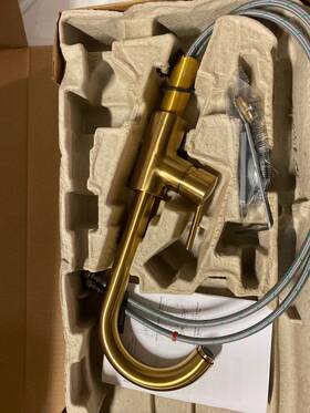 04287250 Hansgrohe Talis S Bar Faucet Quick Clean Aerator Brushed Gold Optic