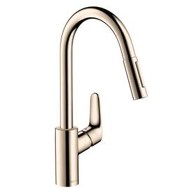 04505830 Hansgrohe Focus Brushed Nickel High Arc Kitchen Faucet Faucets