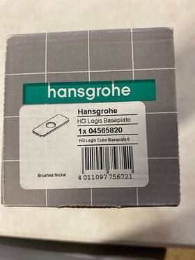 04565820 Hansgrohe Base Plate For Modern Single-hole Faucets - Brushed Nickel
