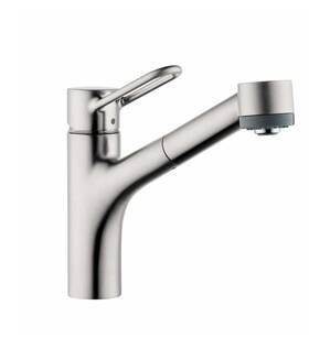 04704805 Hansgrohe Talis Loop 1.75 Gpm Pull-out Spray Faucet - Steel Optik
