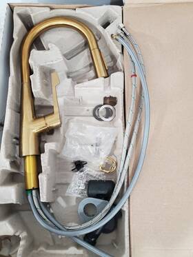 04710255 Hansgrohe Brushed Gold Pull-down Kitchen Faucet Talis 2023