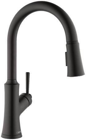 04793670 Hansgrohe 04793 Joleena 1.75 Gpm Pull Down Kitchen Faucet Higharc - Black