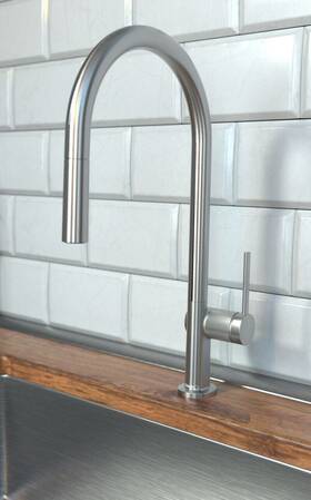 72800801 Hansgrohe Talis N Steel Optic High Arc Kitchen Faucet O-style 2-spray